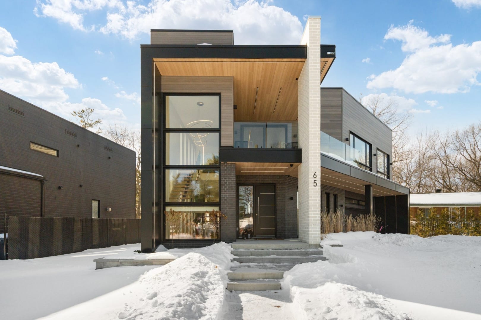 Façade en hiver